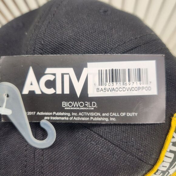 Activision Call of Duty Hat Cap Strap Back Black Gaming 2017 Teen Patch Logo War - Picture 12 of 12